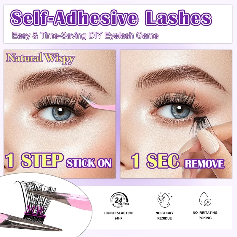 Pre-Glued Lash Clusters