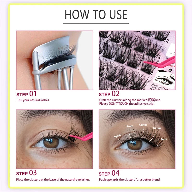 Pre-Glued Lash Clusters